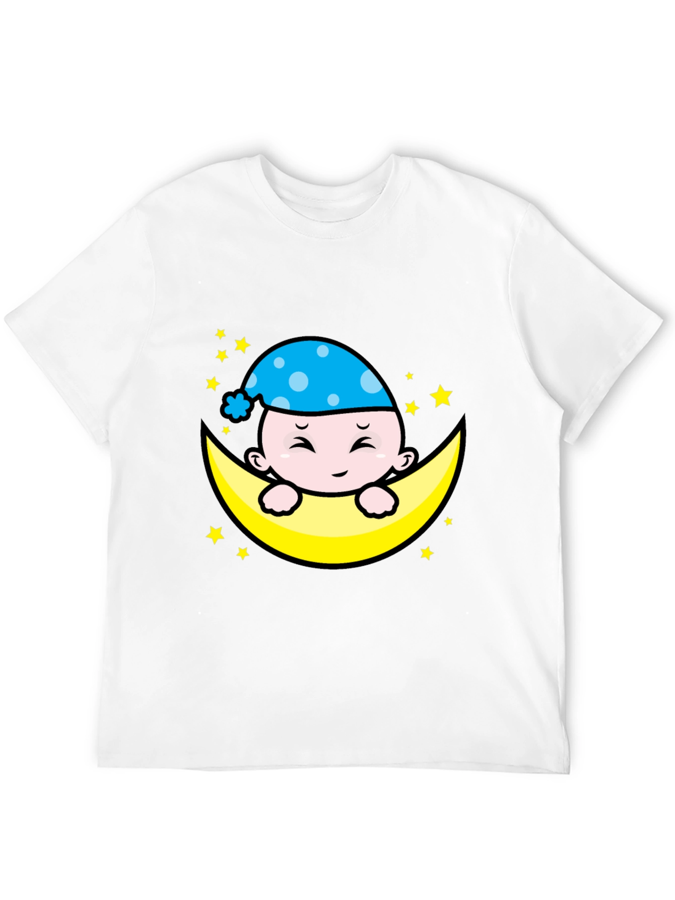 Cute Moon Baby Graphic T-Shirt - Sleepy Time Style