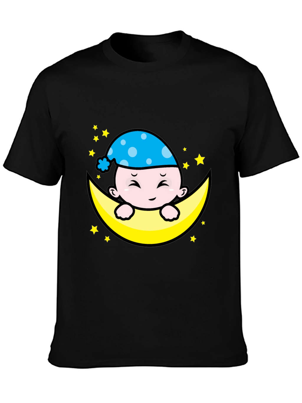 Cute Moon Baby Graphic T-Shirt - Sleepy Time Style