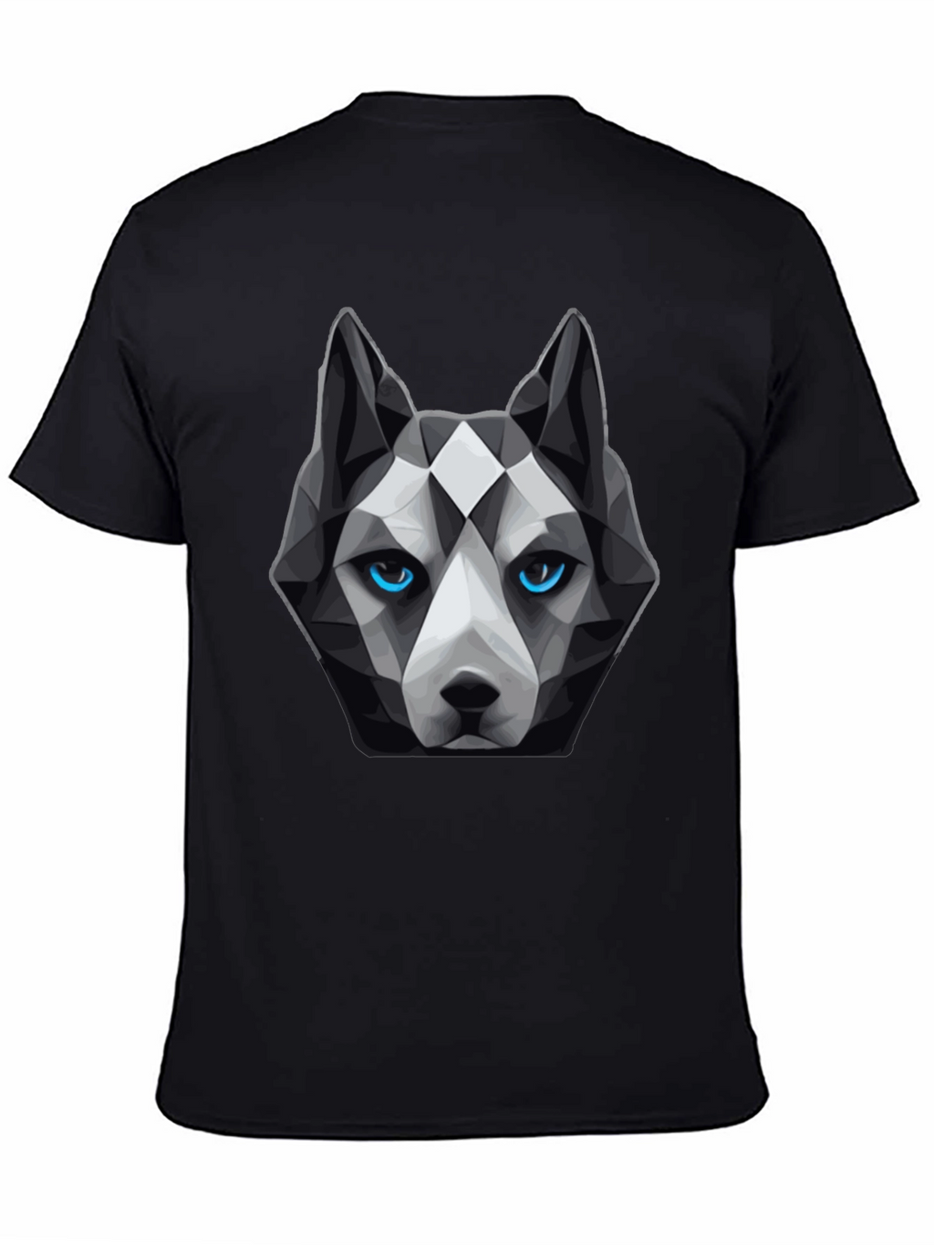 Geometric Husky Graphic Tee - Unique Dog Lover Design