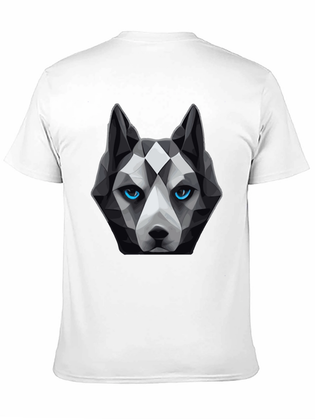 Geometric Husky Graphic Tee - Unique Dog Lover Design