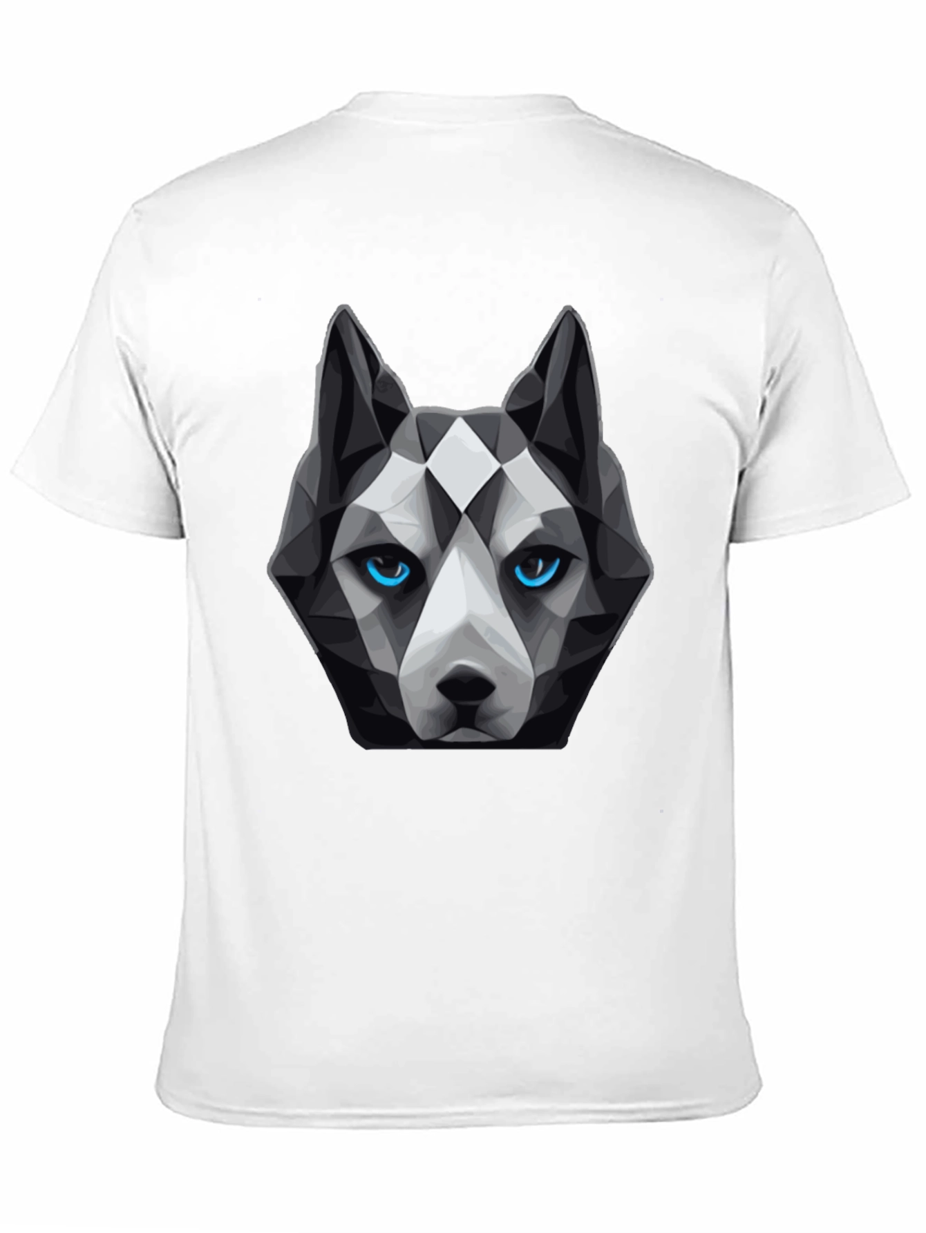 Geometric Husky Graphic Tee - Unique Dog Lover Design