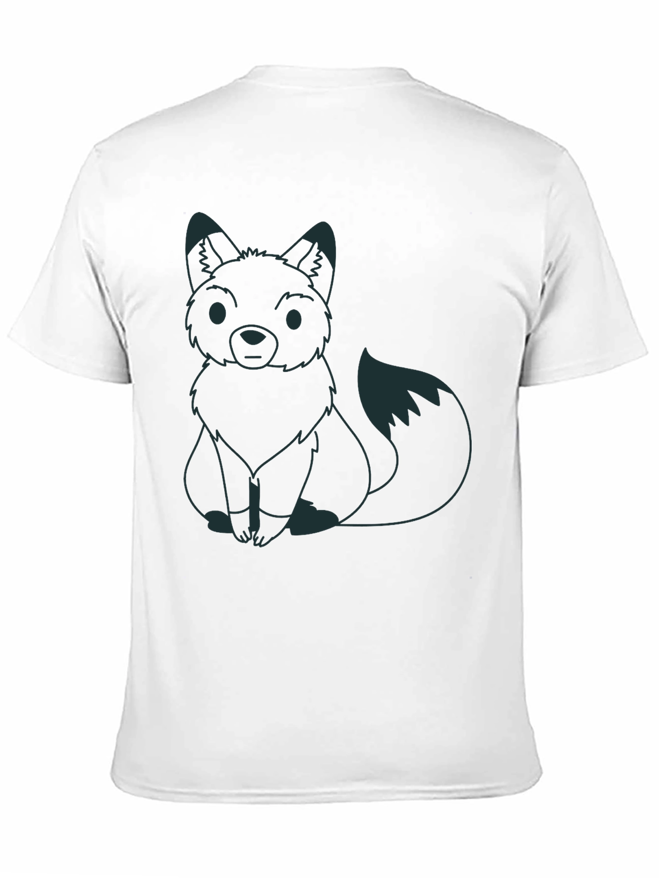 Fox Graphic Tee - Black Crew Neck Shirt
