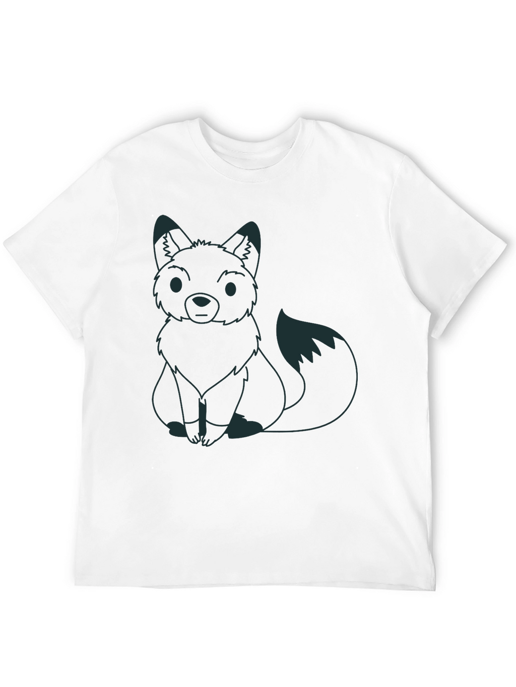 Fox Graphic Tee - Black Crew Neck Shirt