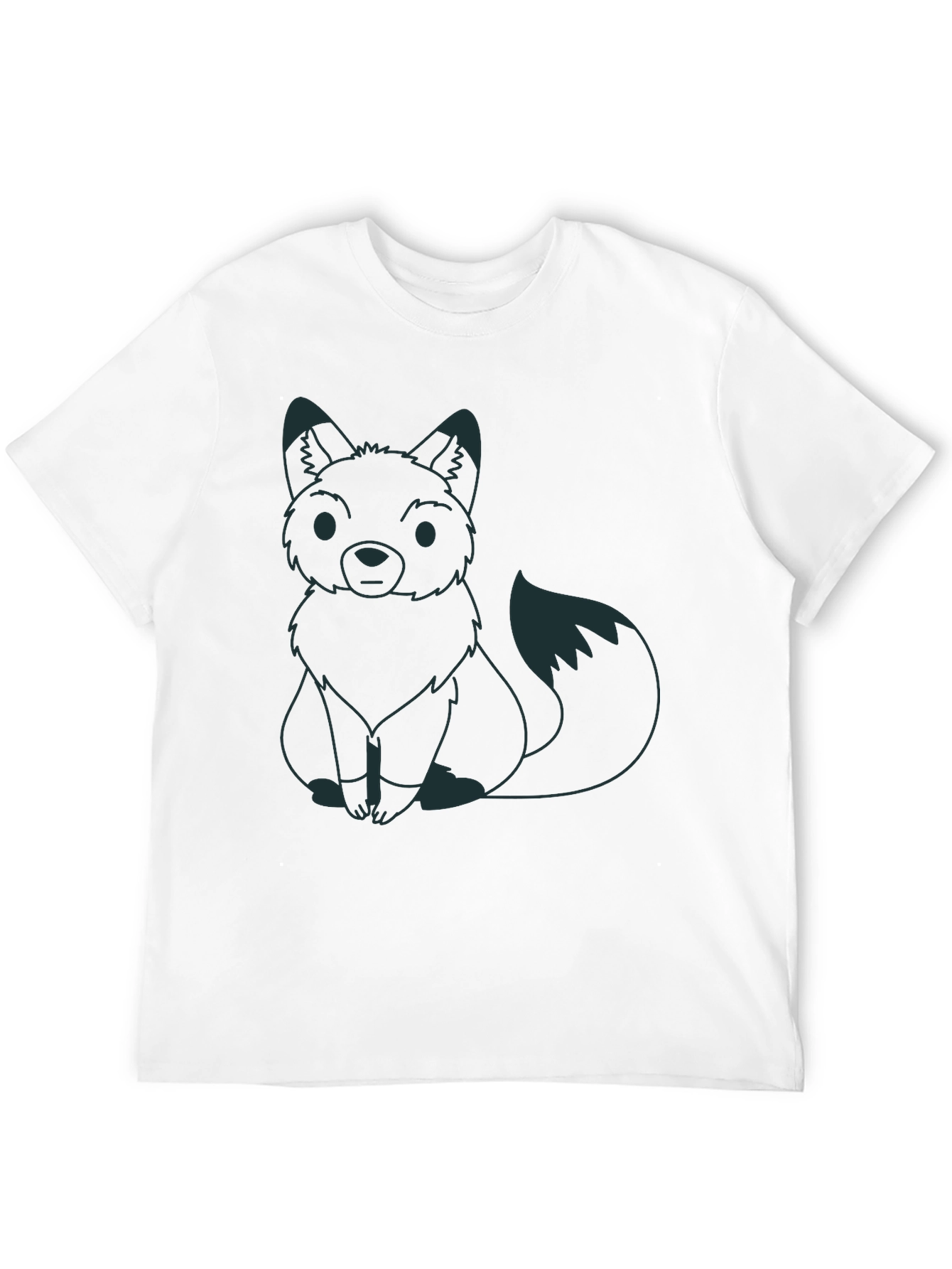 Fox Graphic Tee - Black Crew Neck Shirt
