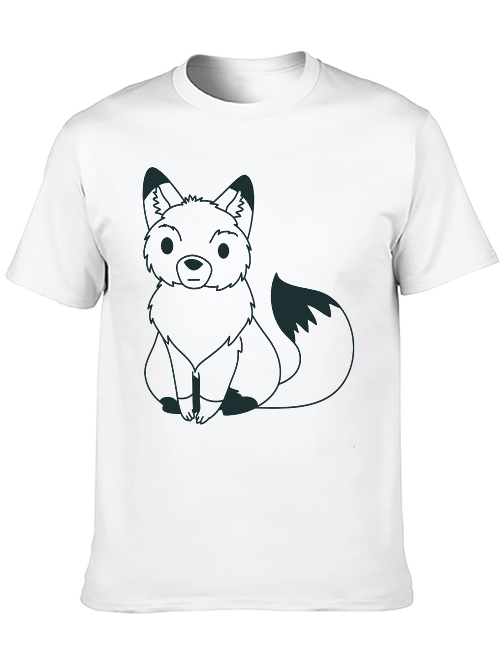 Fox Graphic Tee - Black Crew Neck Shirt