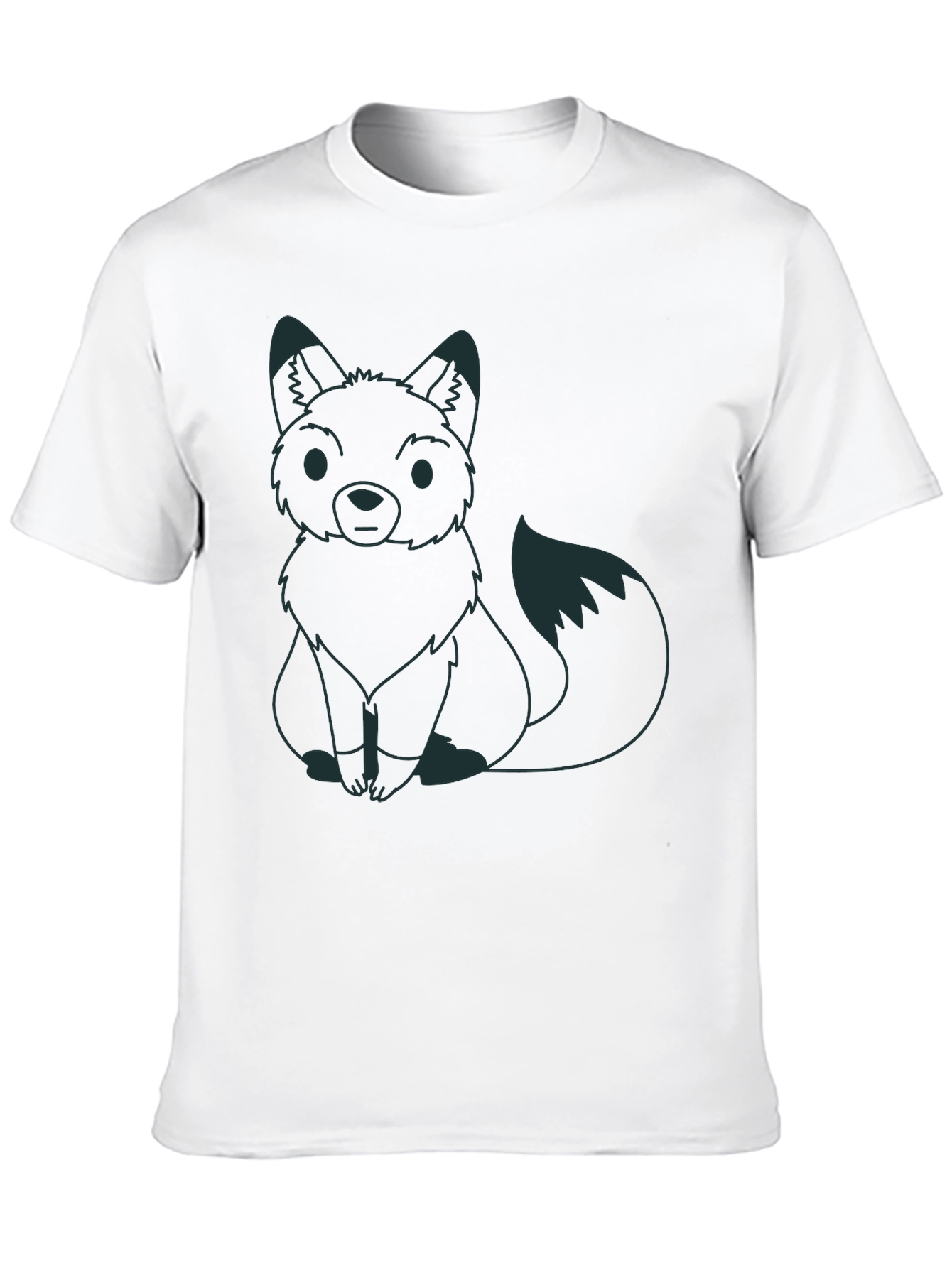 Fox Graphic Tee - Black Crew Neck Shirt