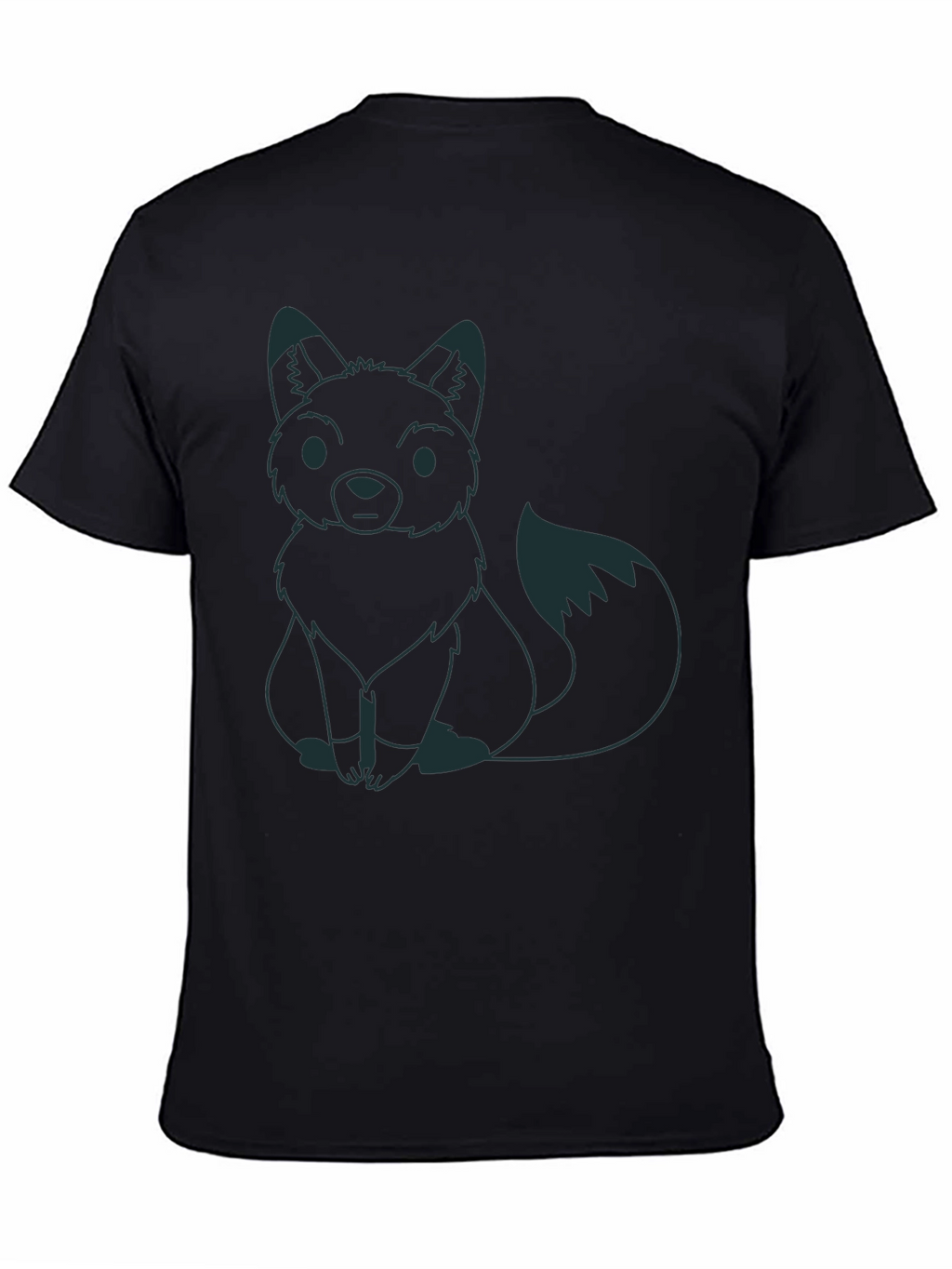 Fox Graphic Tee - Black Crew Neck Shirt