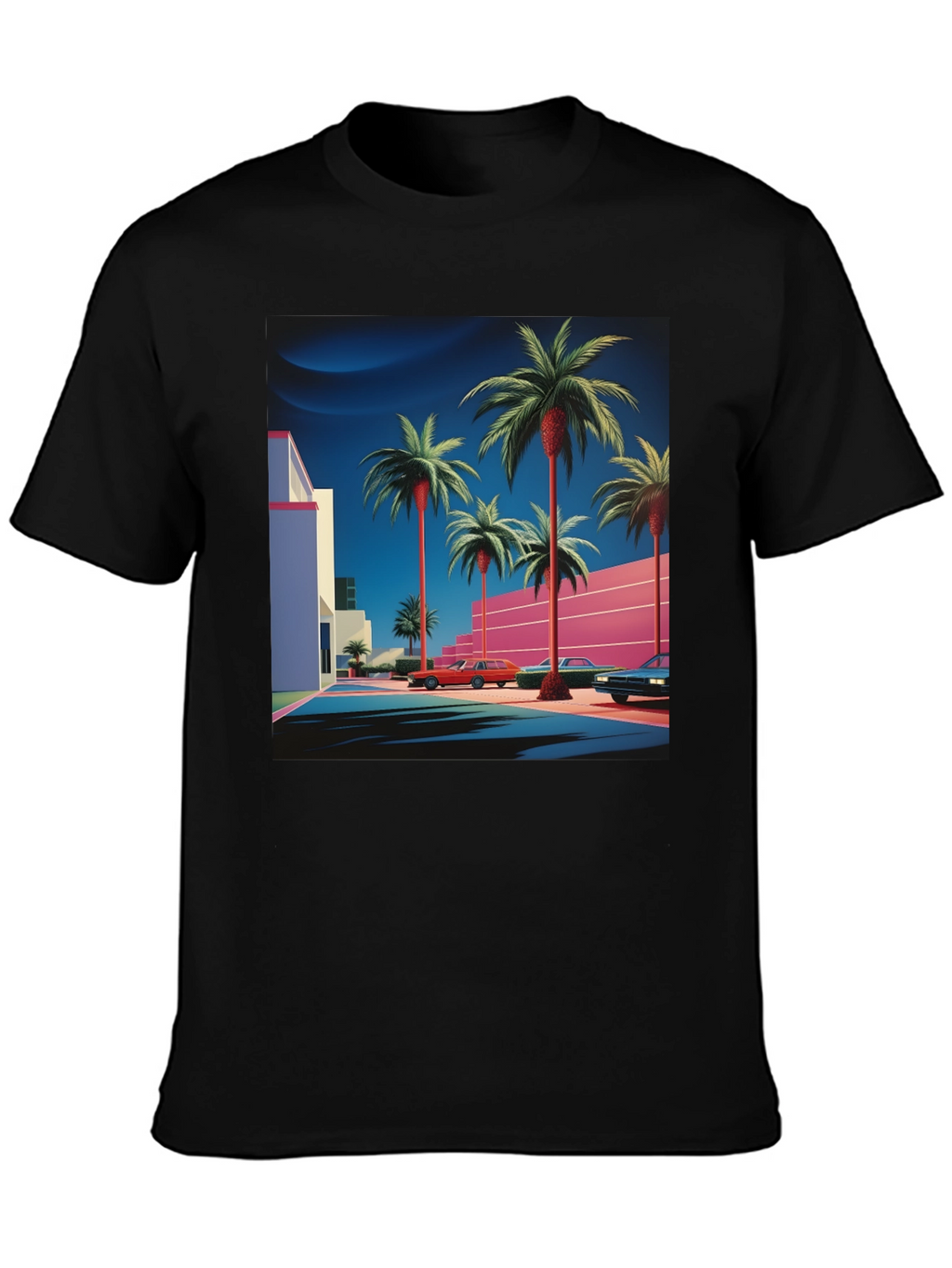 Retro Palm Tee - 80s Style