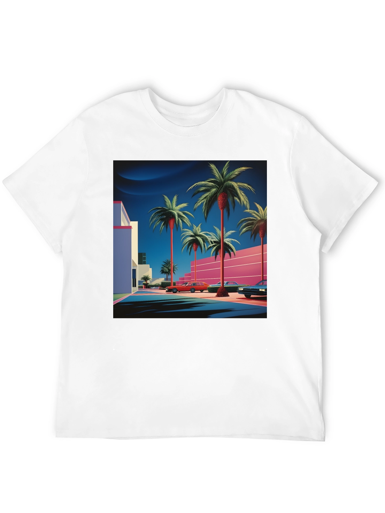 Retro Palm Tee - 80s Style