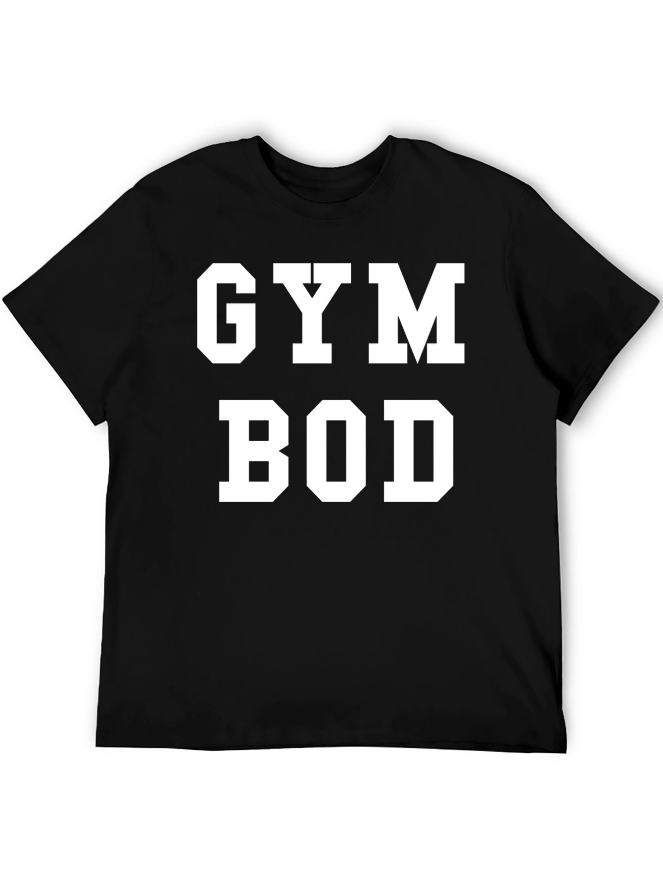 Gym Bod Graphic T-Shirt - Black Cotton