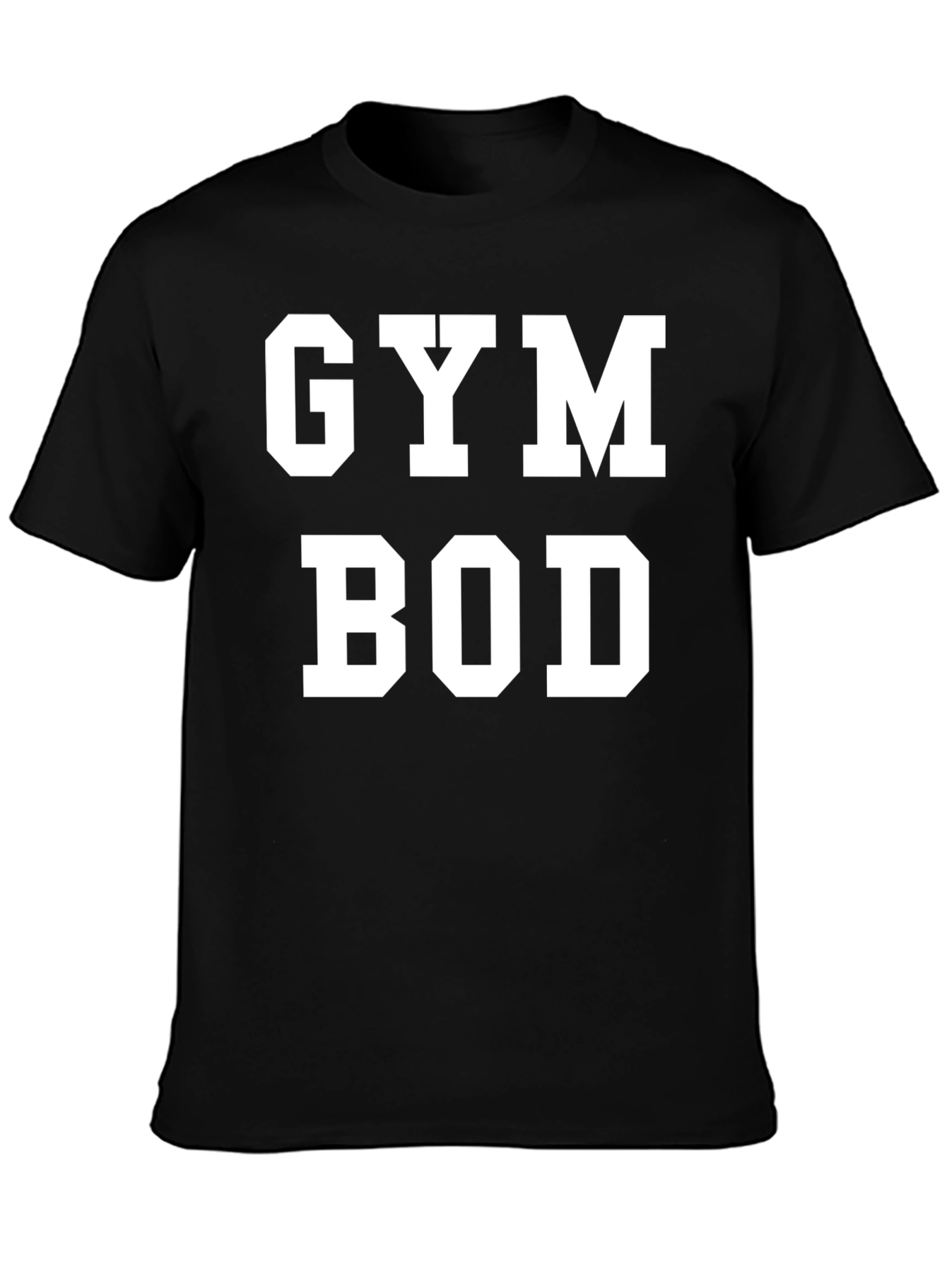 Gym Bod Graphic T-Shirt - Black Cotton