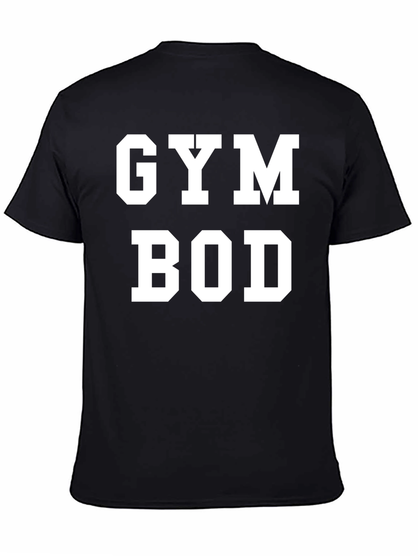Gym Bod Graphic T-Shirt - Black Cotton