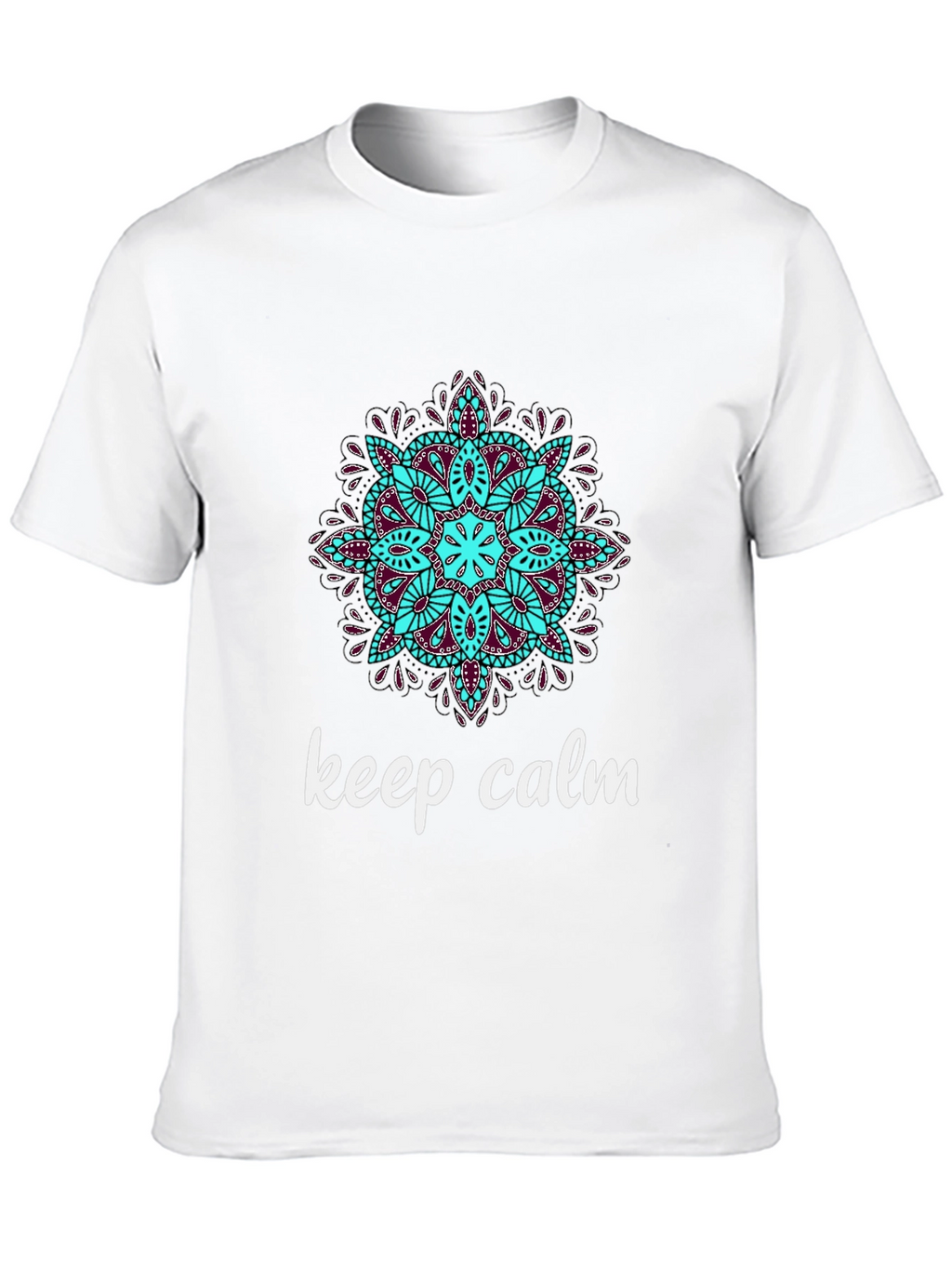 Keep Calm Mandala T-Shirt - Relaxed Fit Stylish Design