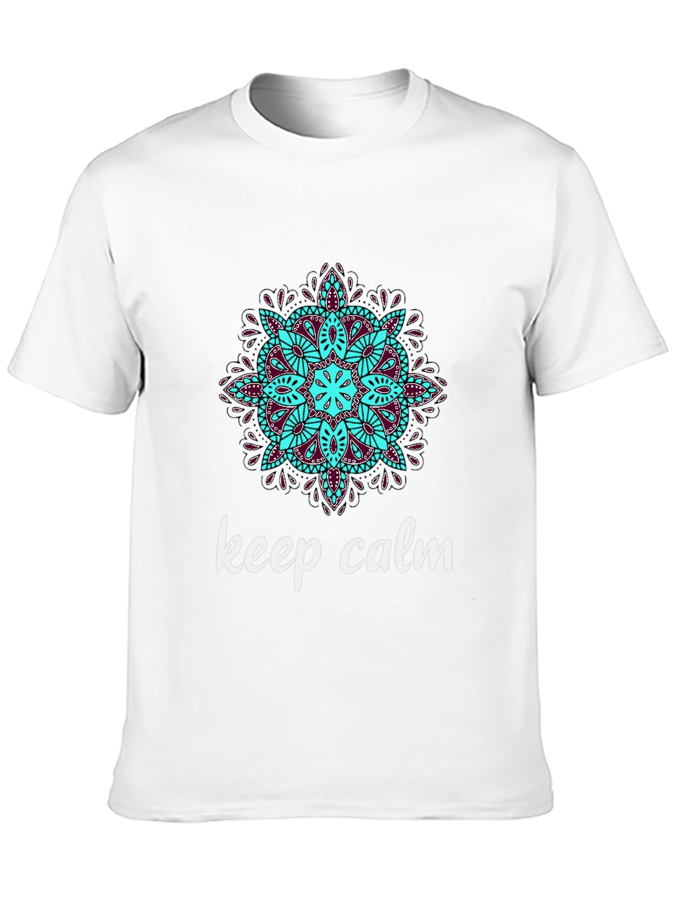 Keep Calm Mandala T-Shirt - Relaxed Fit Stylish Design
