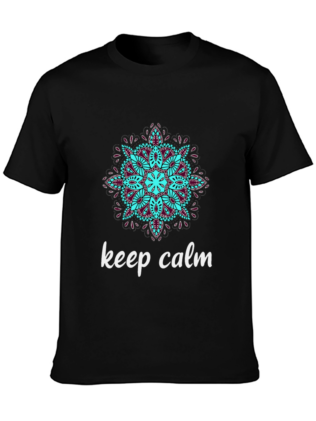 Keep Calm Mandala T-Shirt - Relaxed Fit Stylish Design