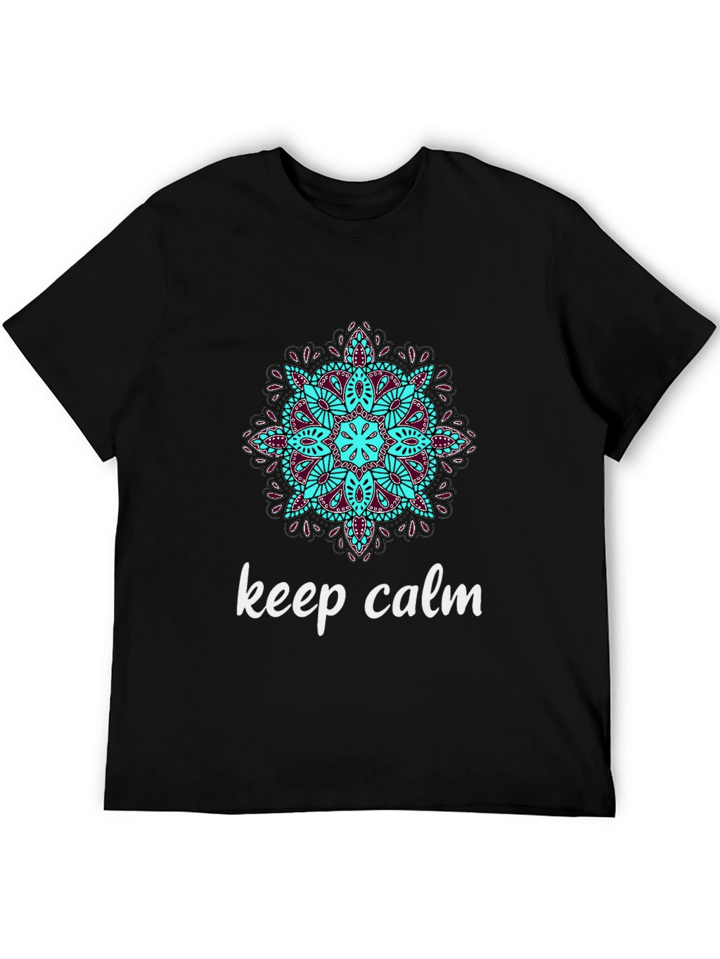 Keep Calm Mandala T-Shirt - Relaxed Fit Stylish Design