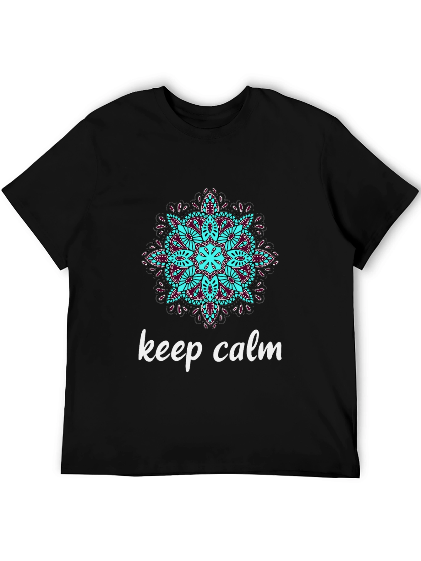 Keep Calm Mandala T-Shirt - Relaxed Fit Stylish Design