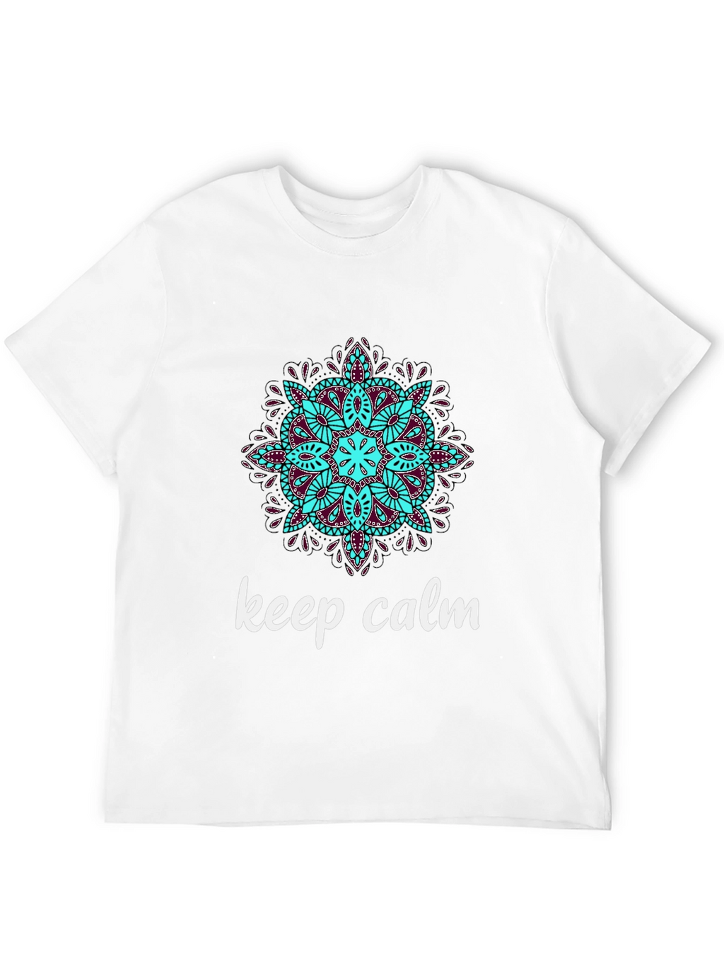 Keep Calm Mandala T-Shirt - Relaxed Fit Stylish Design