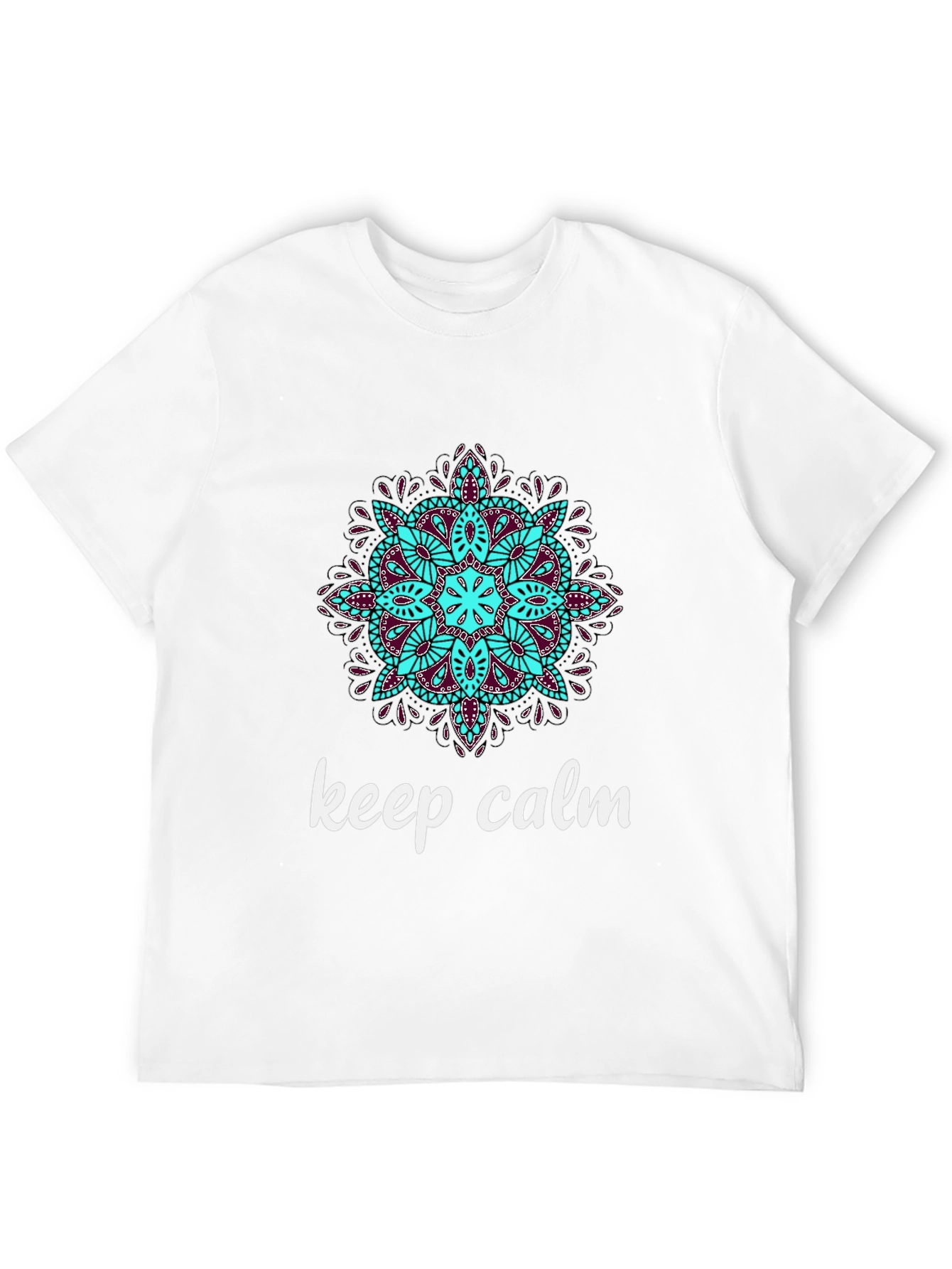 Keep Calm Mandala T-Shirt - Relaxed Fit Stylish Design