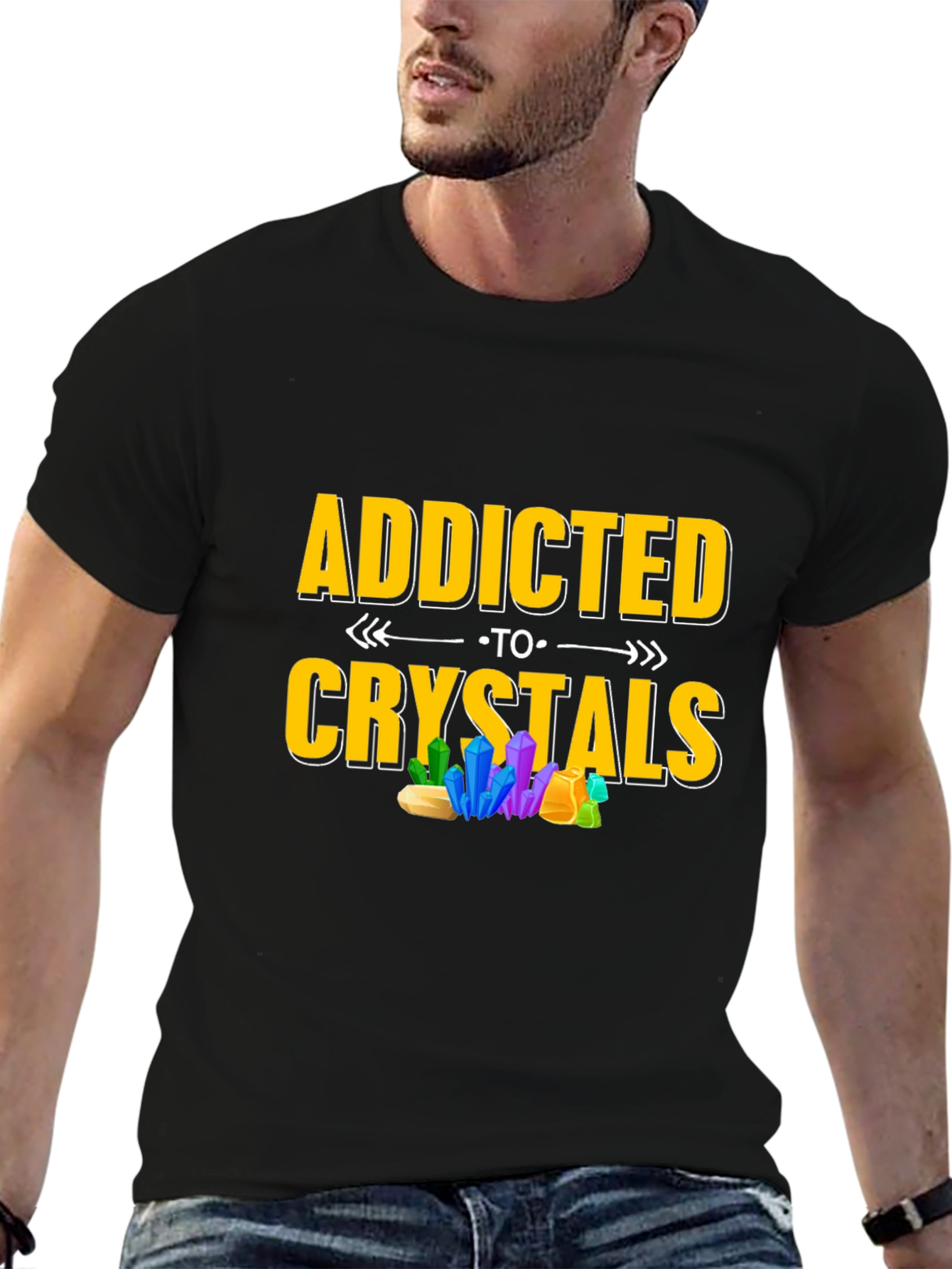Addicted to Crystals Graphic T-Shirt