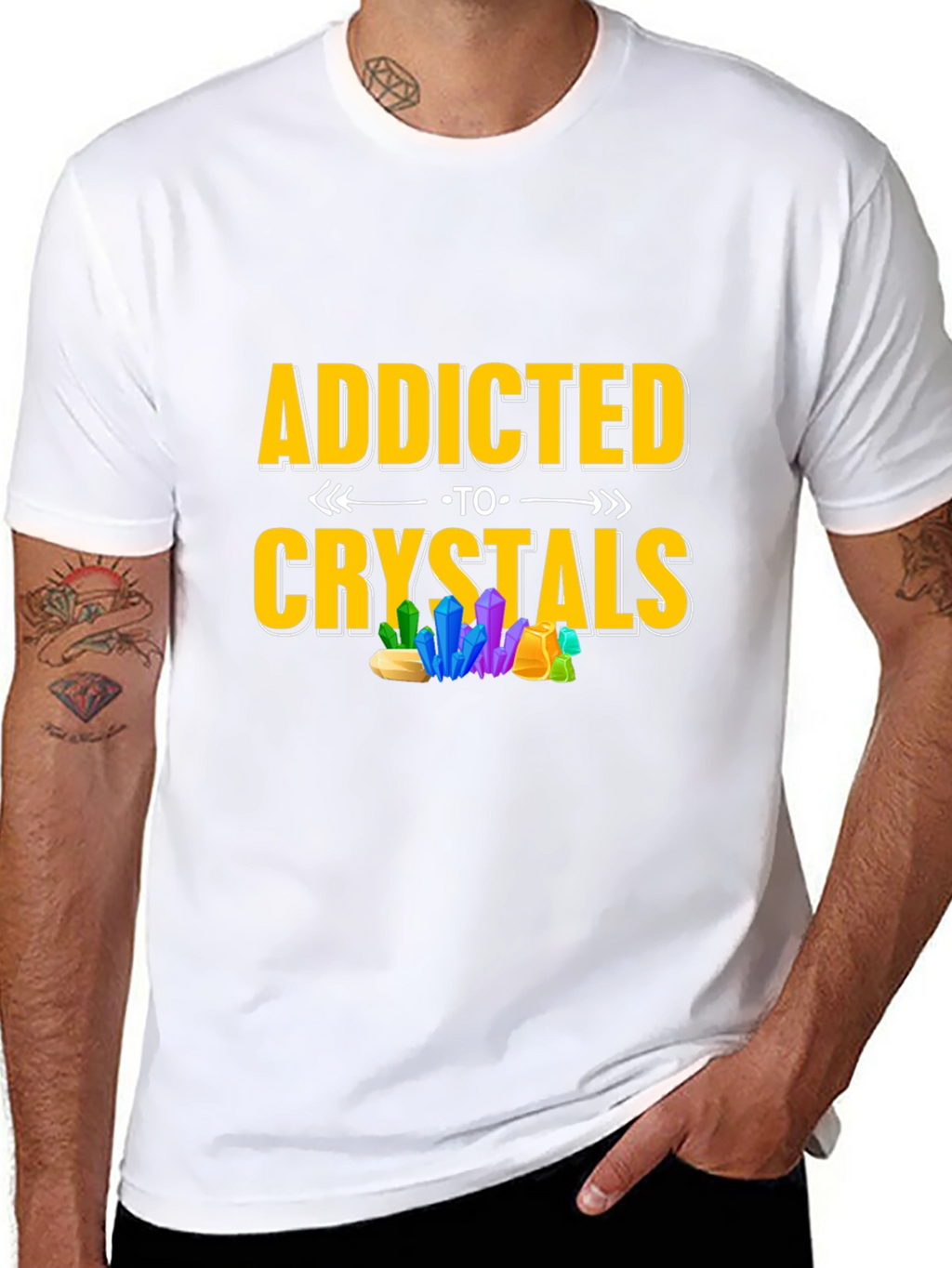 Addicted to Crystals Graphic T-Shirt