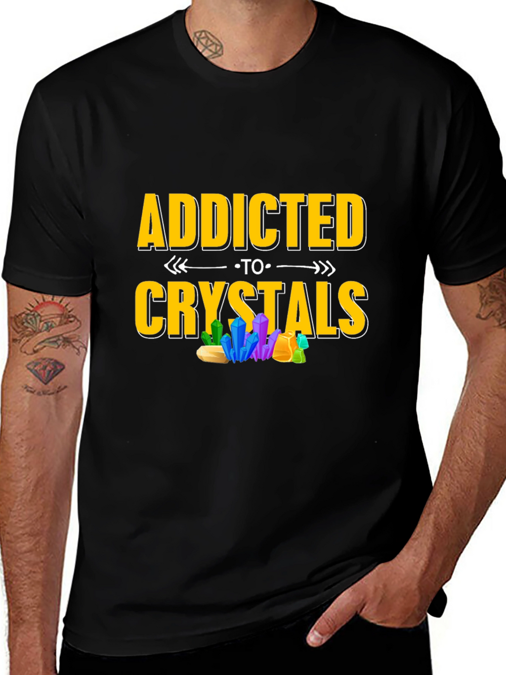 Addicted to Crystals Graphic T-Shirt