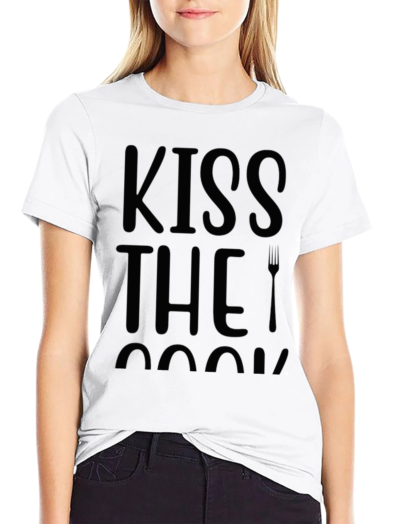 Kiss the Cook Novelty Graphic T-Shirt