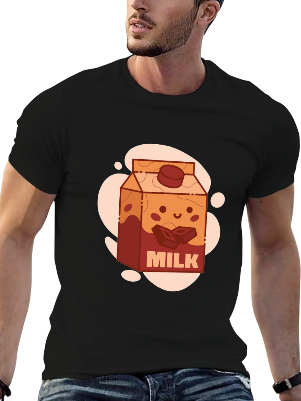 Cute Cartoon Chocolate Milk T-Shirt