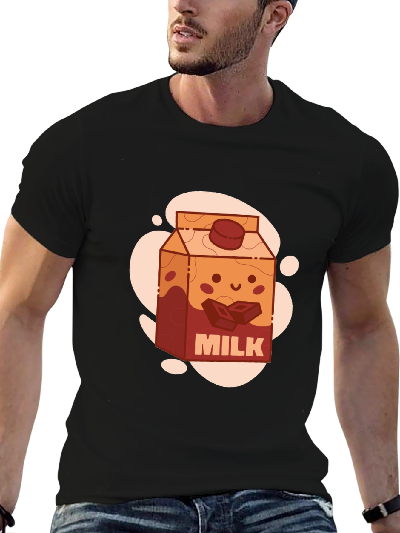 Cute Cartoon Chocolate Milk T-Shirt