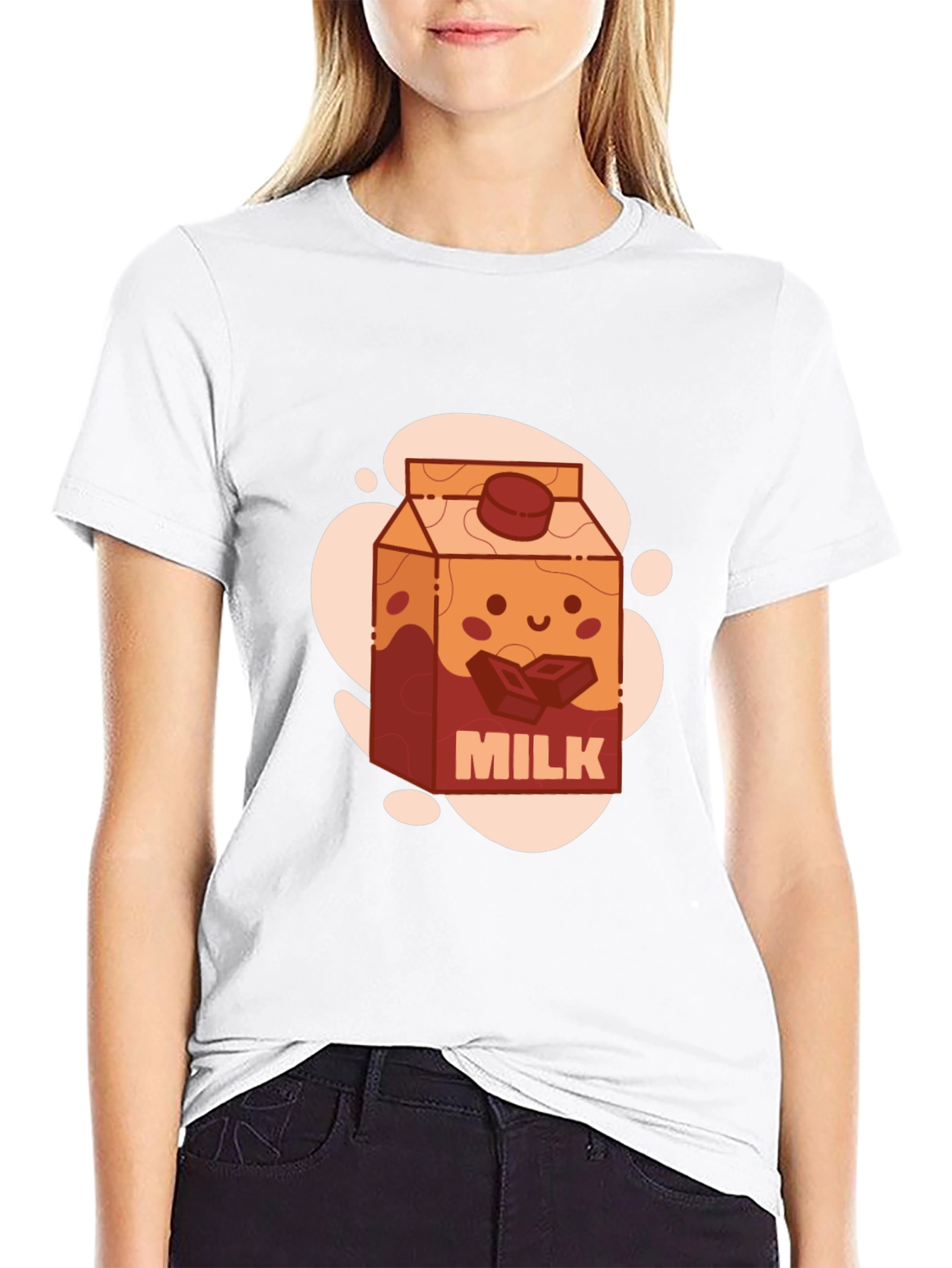 Cute Cartoon Chocolate Milk T-Shirt