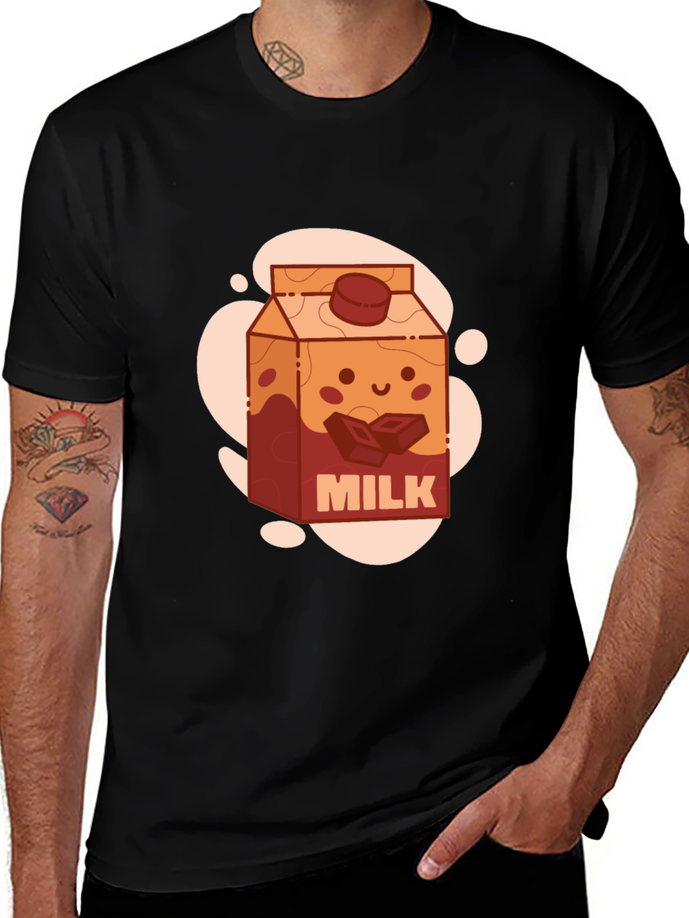 Cute Cartoon Chocolate Milk T-Shirt