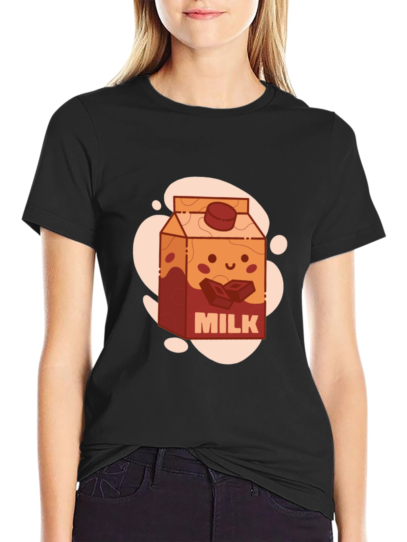 Cute Cartoon Chocolate Milk T-Shirt