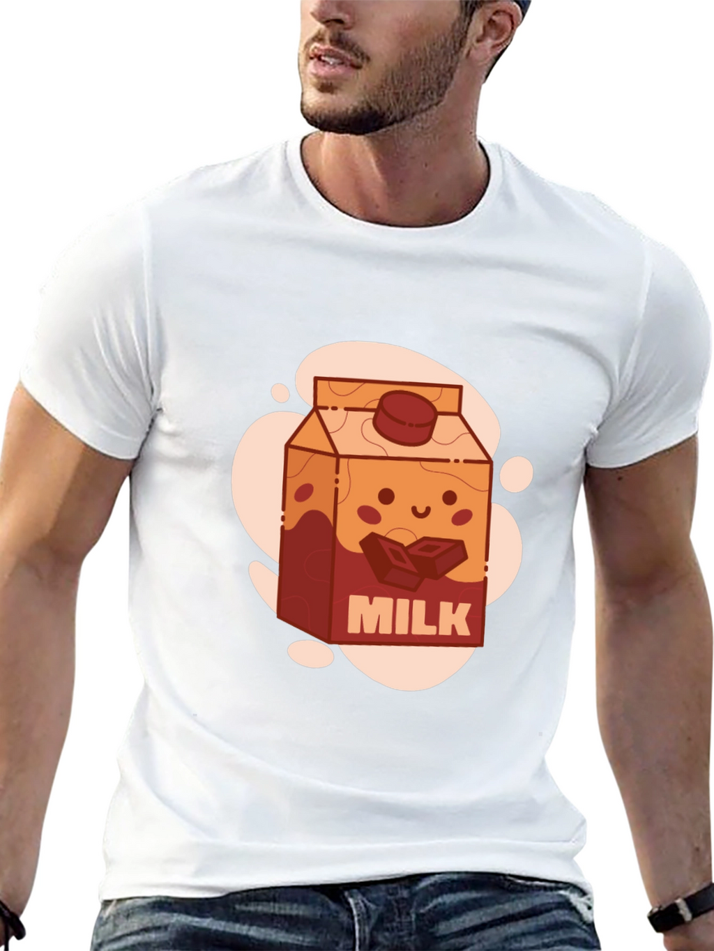 Cute Cartoon Chocolate Milk T-Shirt