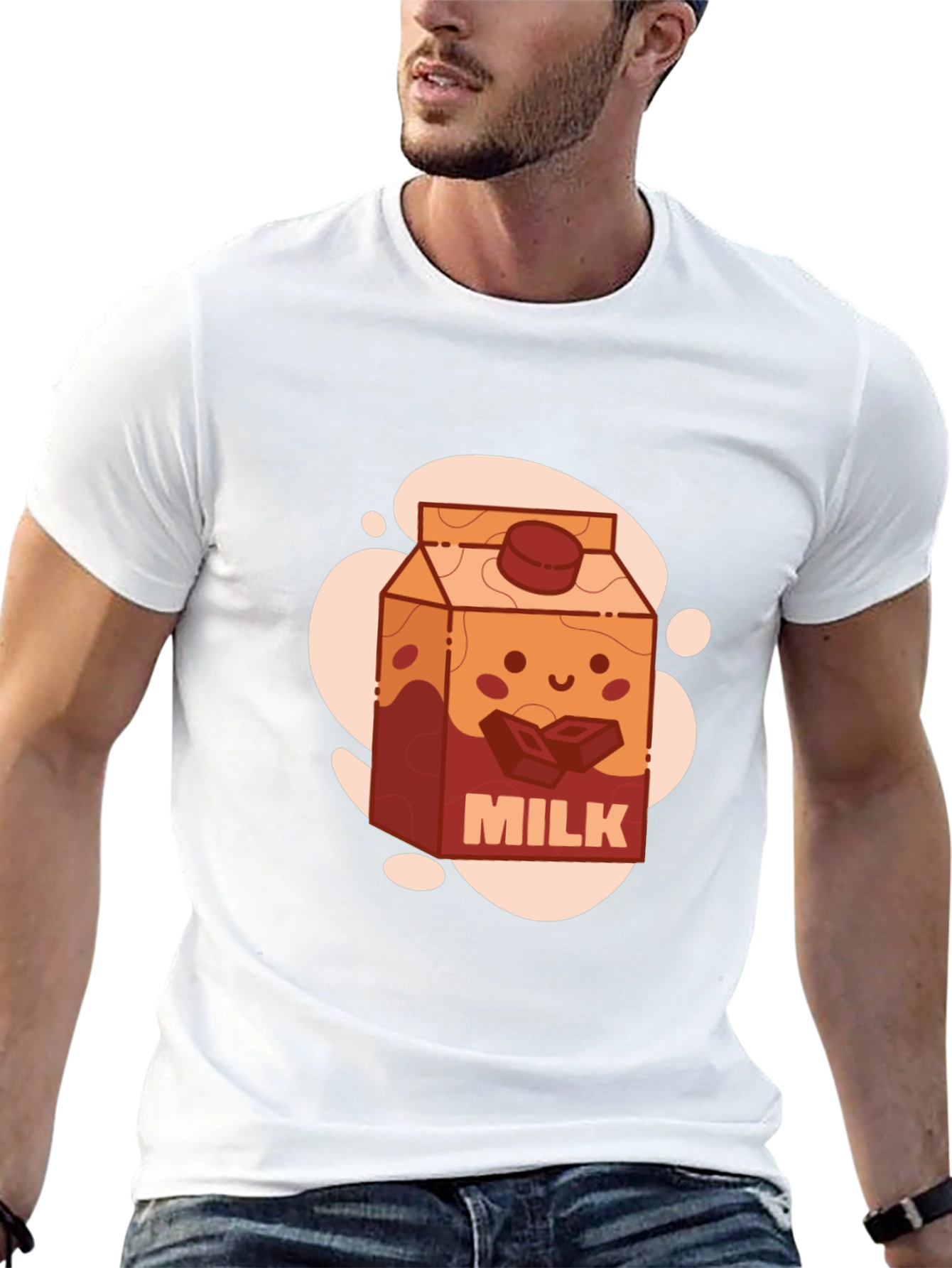 Cute Cartoon Chocolate Milk T-Shirt