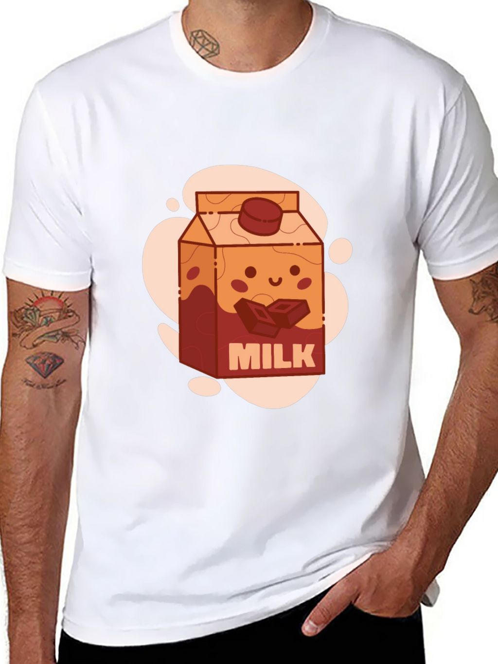 Cute Cartoon Chocolate Milk T-Shirt