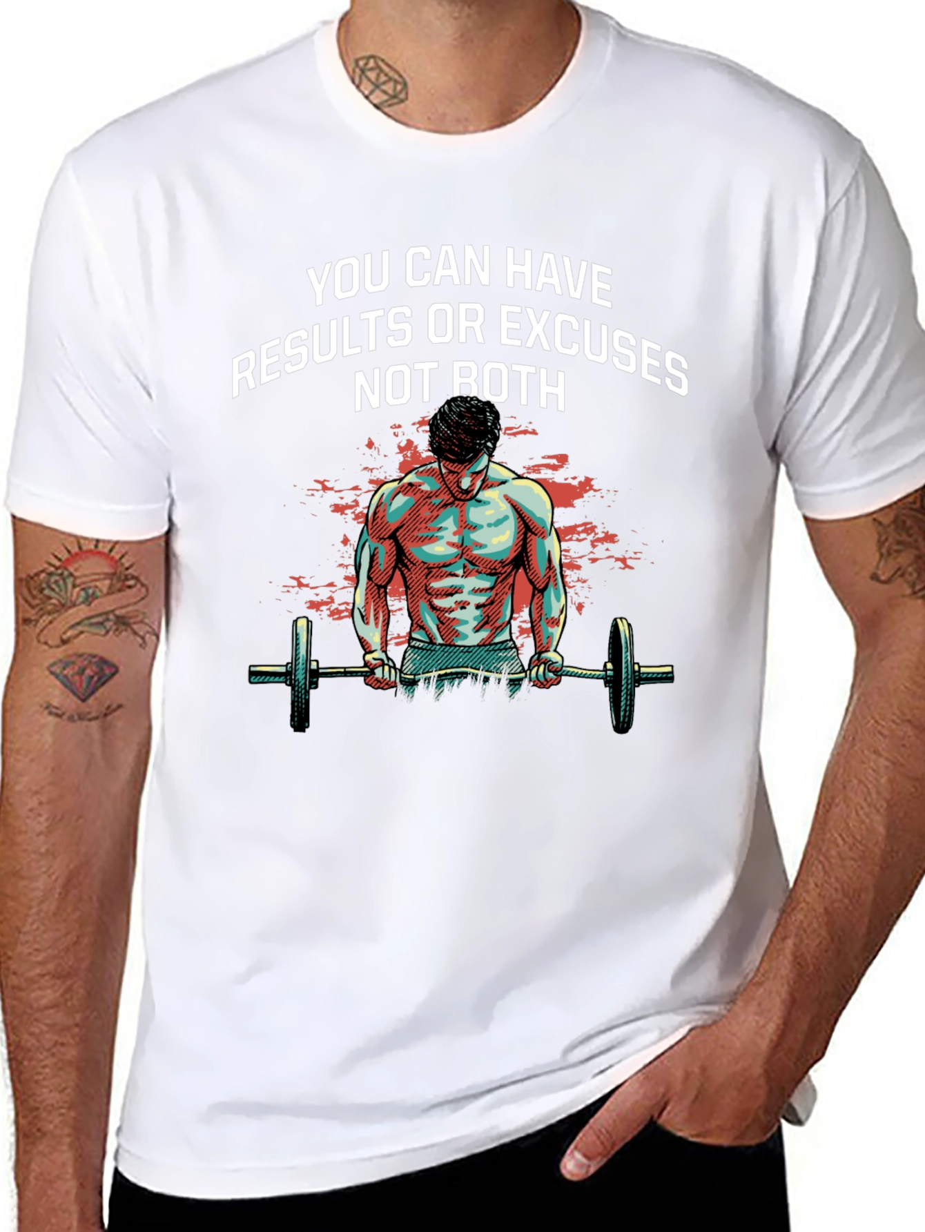 Motivational Workout T-Shirt: Results or Excuses