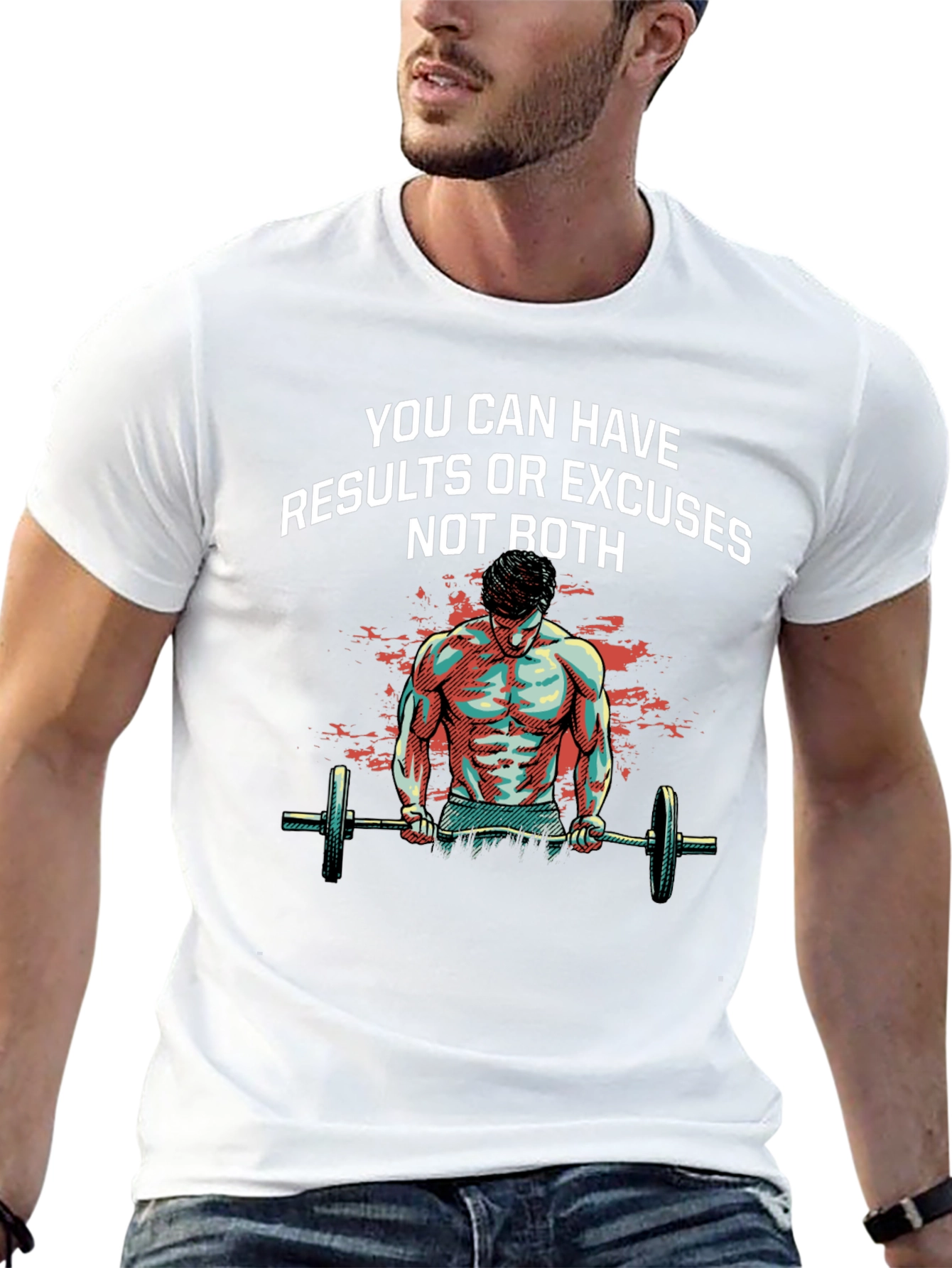 Motivational Workout T-Shirt: Results or Excuses