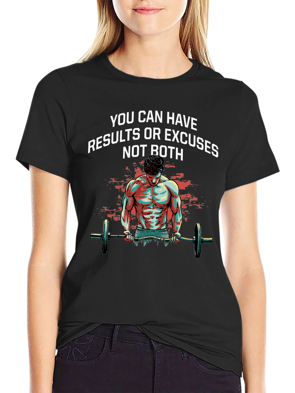Motivational Workout T-Shirt: Results or Excuses