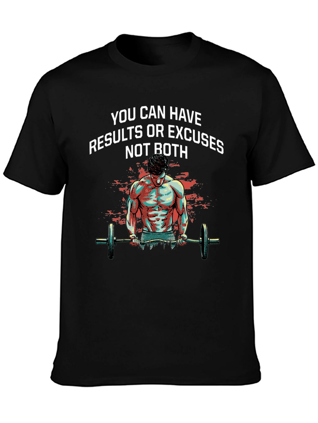 Motivational Workout T-Shirt: Results or Excuses