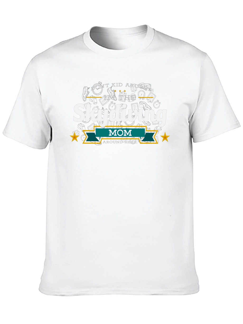 Skydiving Mom Black Graphic T-Shirt