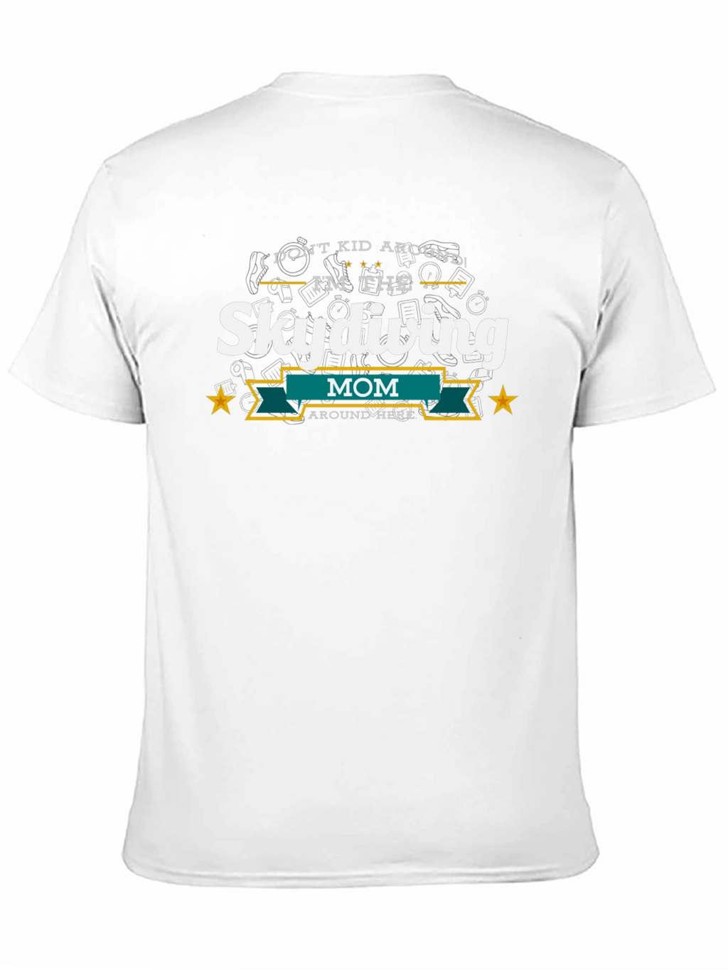 Skydiving Mom Black Graphic T-Shirt