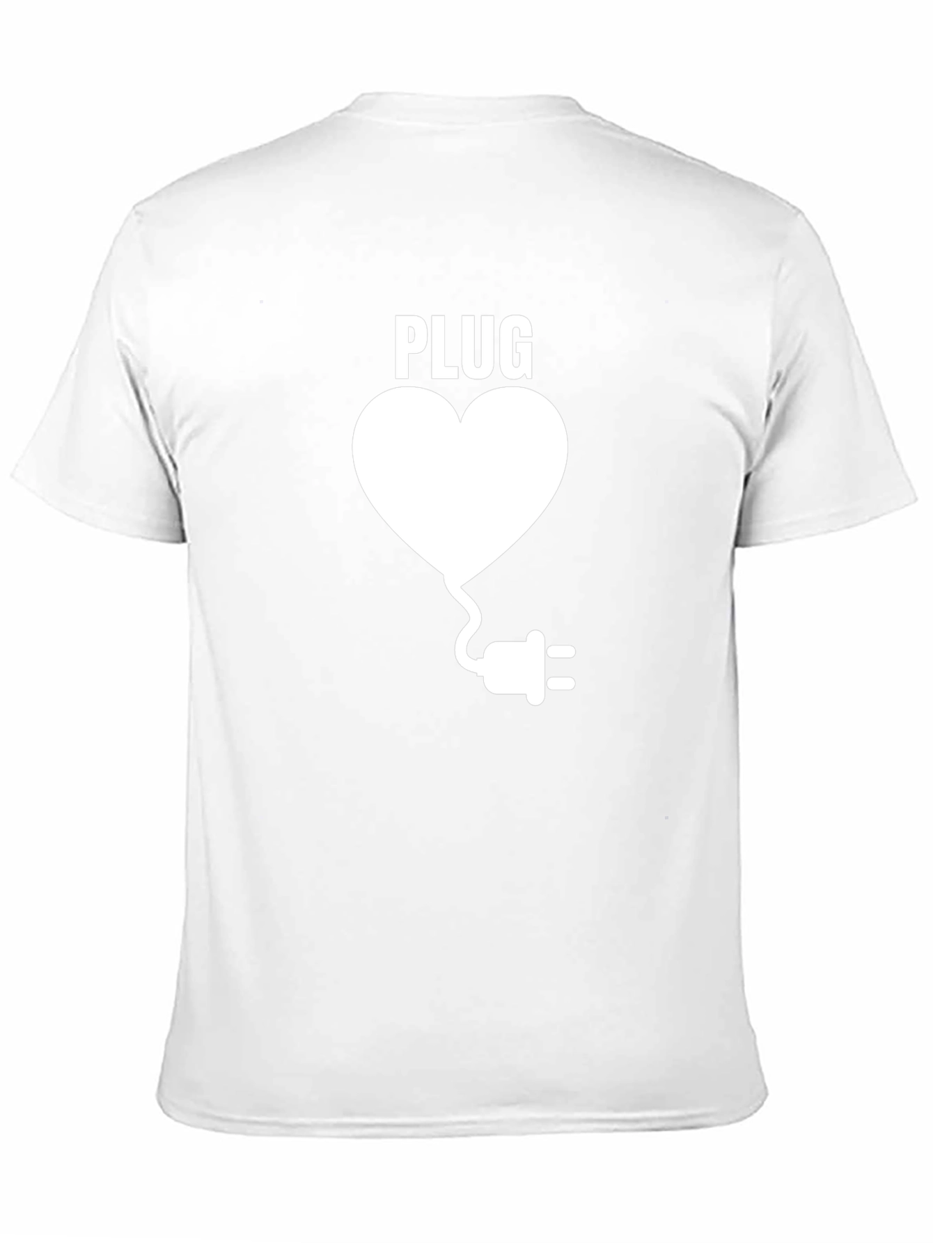 Plug Heart Relationship T-Shirt - Black Casual Tee