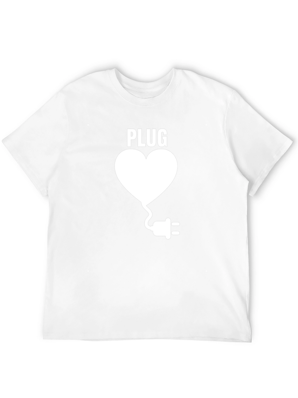 Plug Heart Relationship T-Shirt - Black Casual Tee