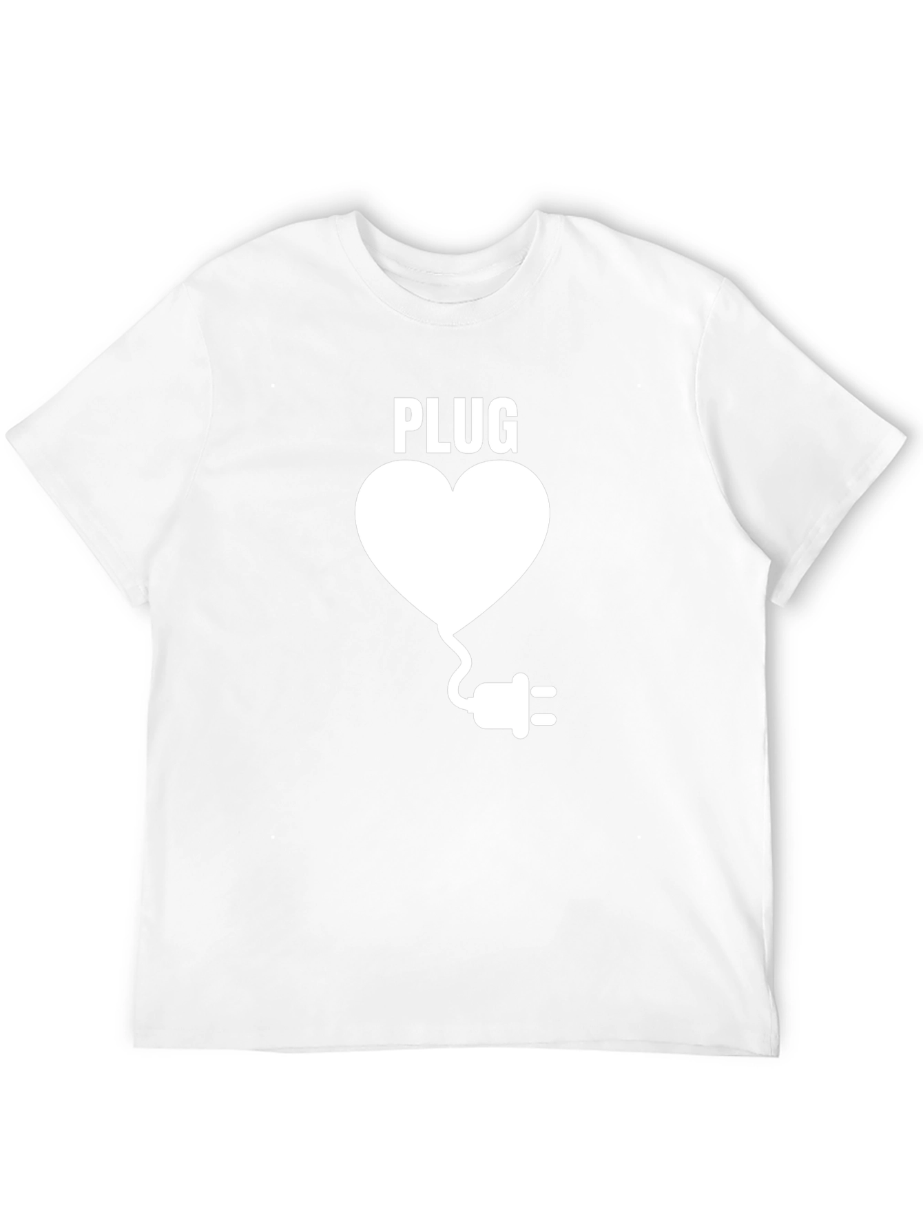 Plug Heart Relationship T-Shirt - Black Casual Tee