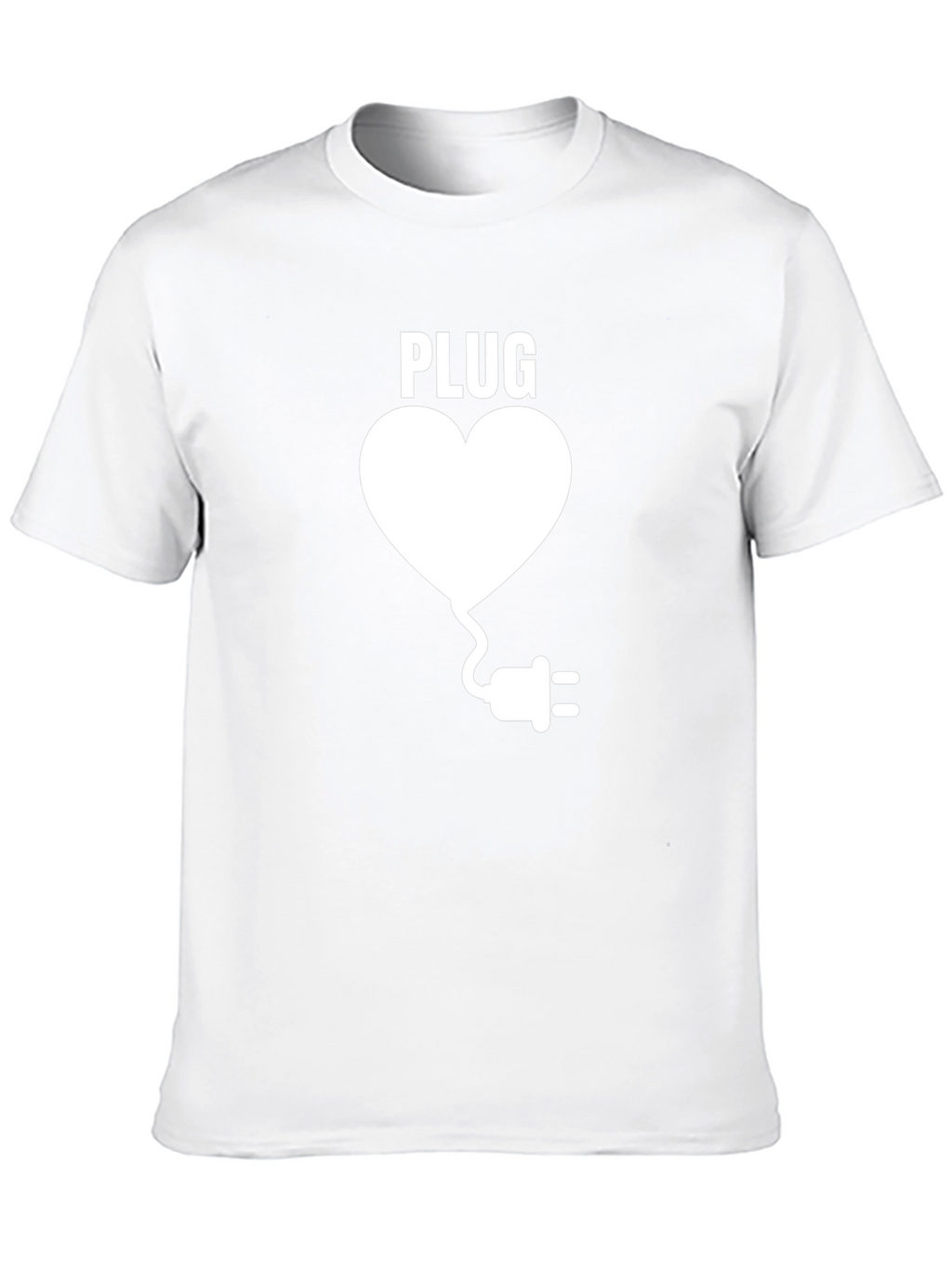 Plug Heart Relationship T-Shirt - Black Casual Tee