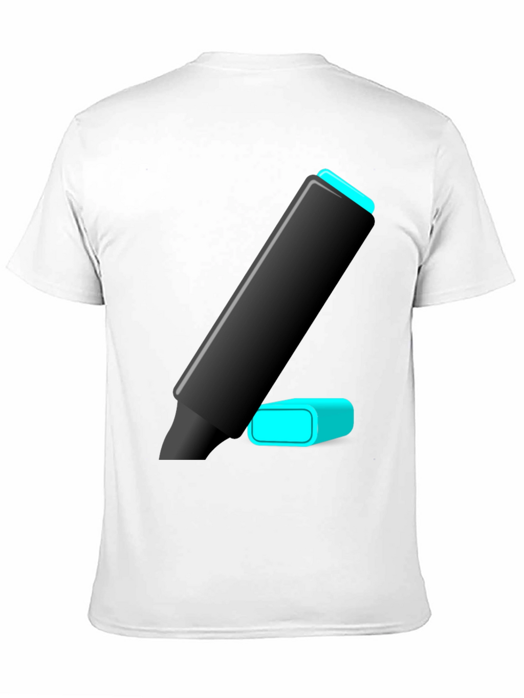 Modern Highlighter Graphic Tee - Black Cotton Blend