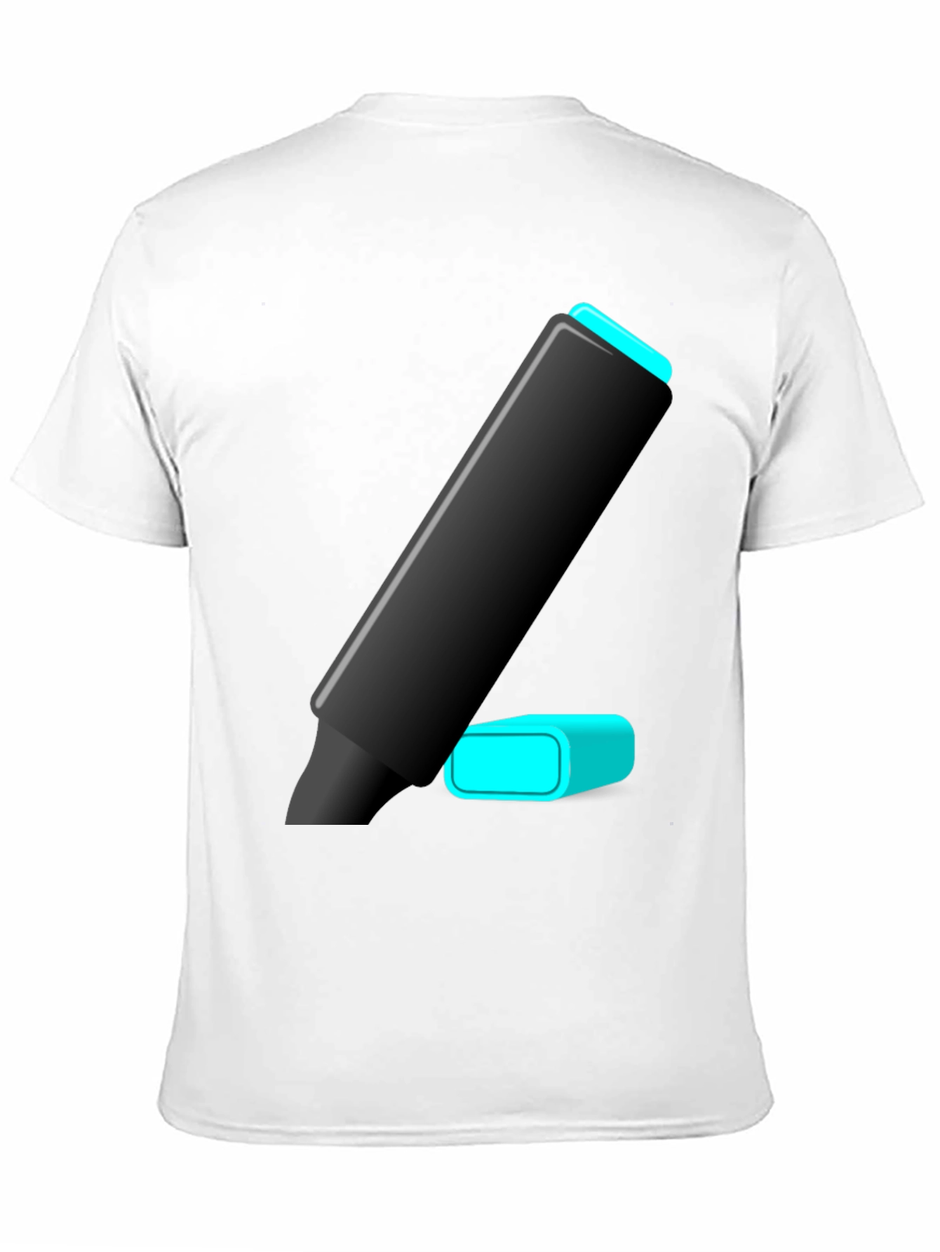 Modern Highlighter Graphic Tee - Black Cotton Blend