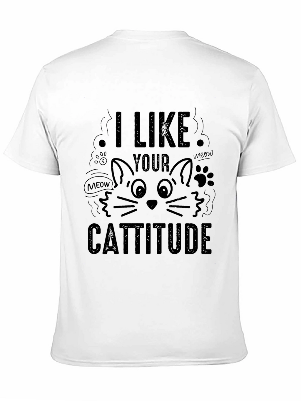 Cattitude Cat Lover Black T-Shirt
