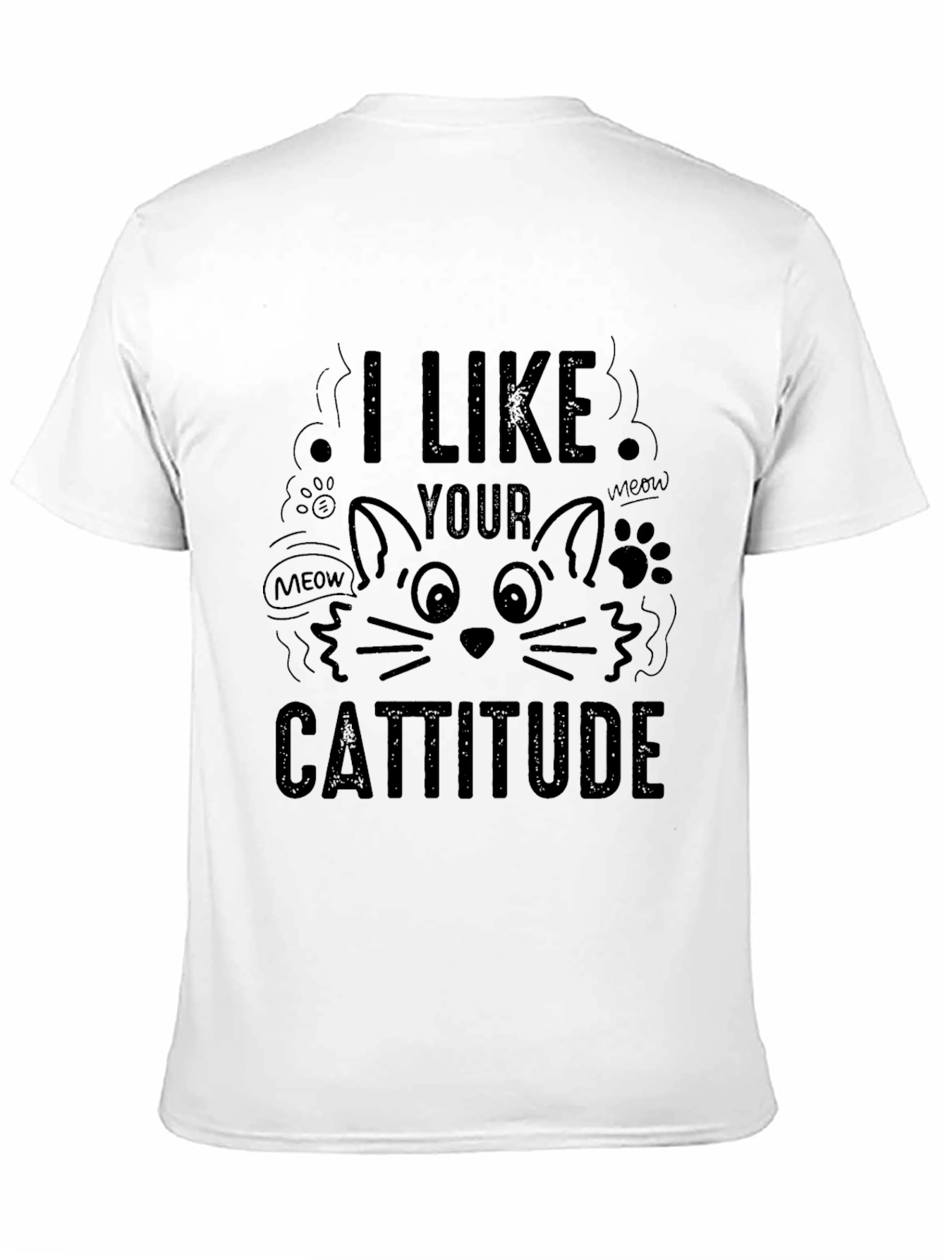 Cattitude Cat Lover Black T-Shirt