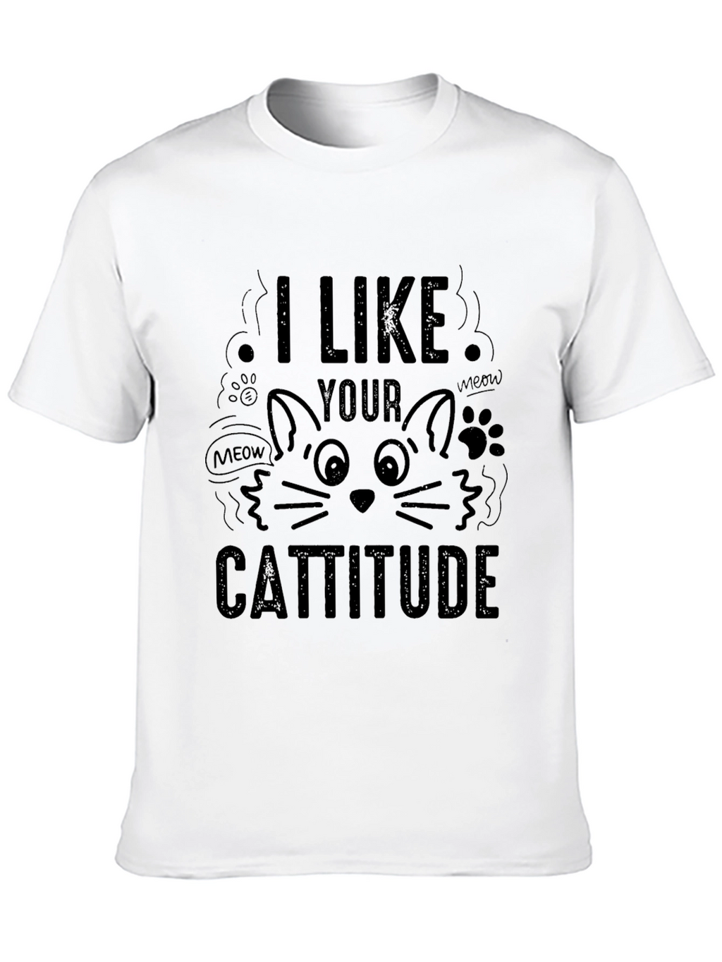 Cattitude Cat Lover Black T-Shirt